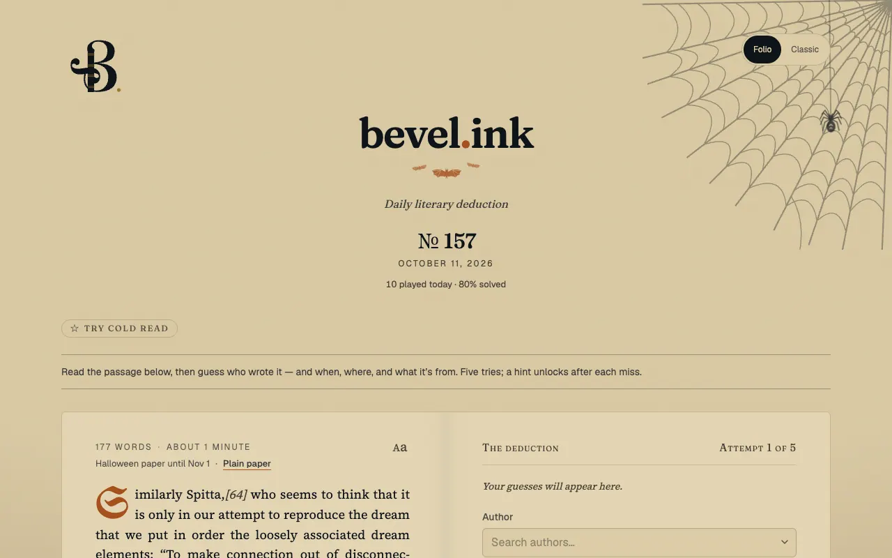Screenshot of Bevel — a game like Wordle