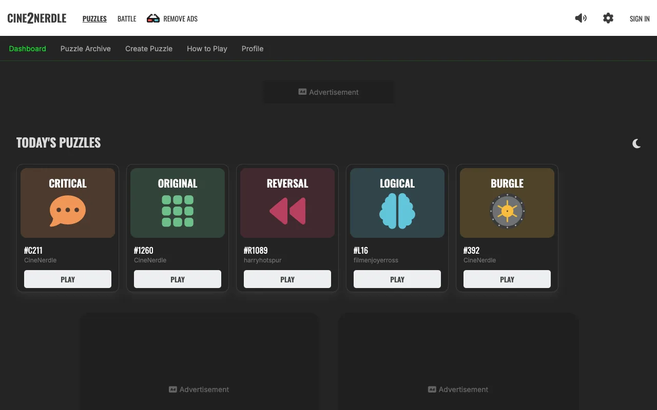 Screenshot of Cine2Nerdle — a game like Wordle