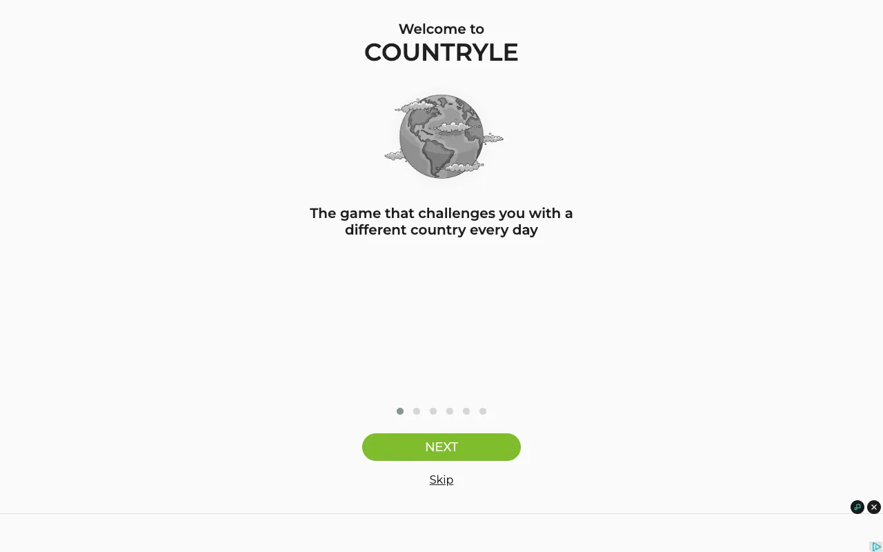Screenshot of Countryle — a game like Wordle