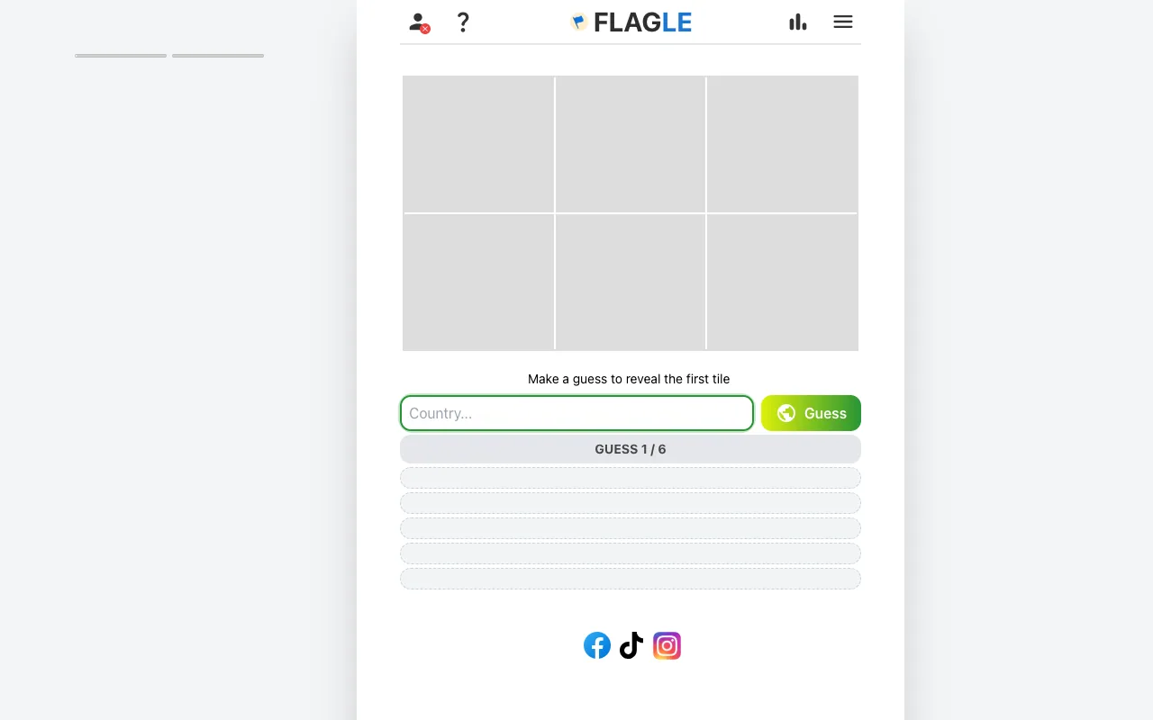 Screenshot of Flagle — a game like Wordle