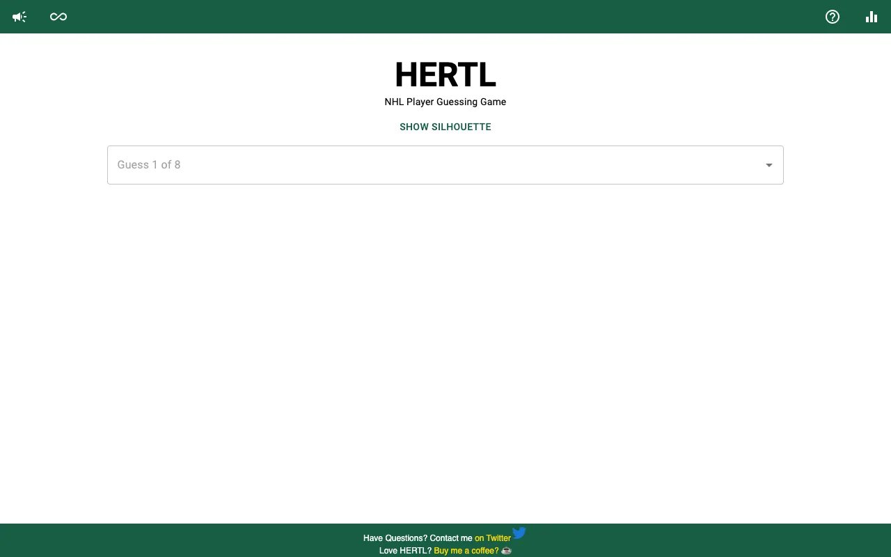 Screenshot of Hertl — a game like Wordle