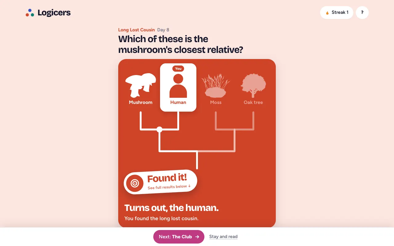 Screenshot of Long Lost Cousin — a game like Wordle