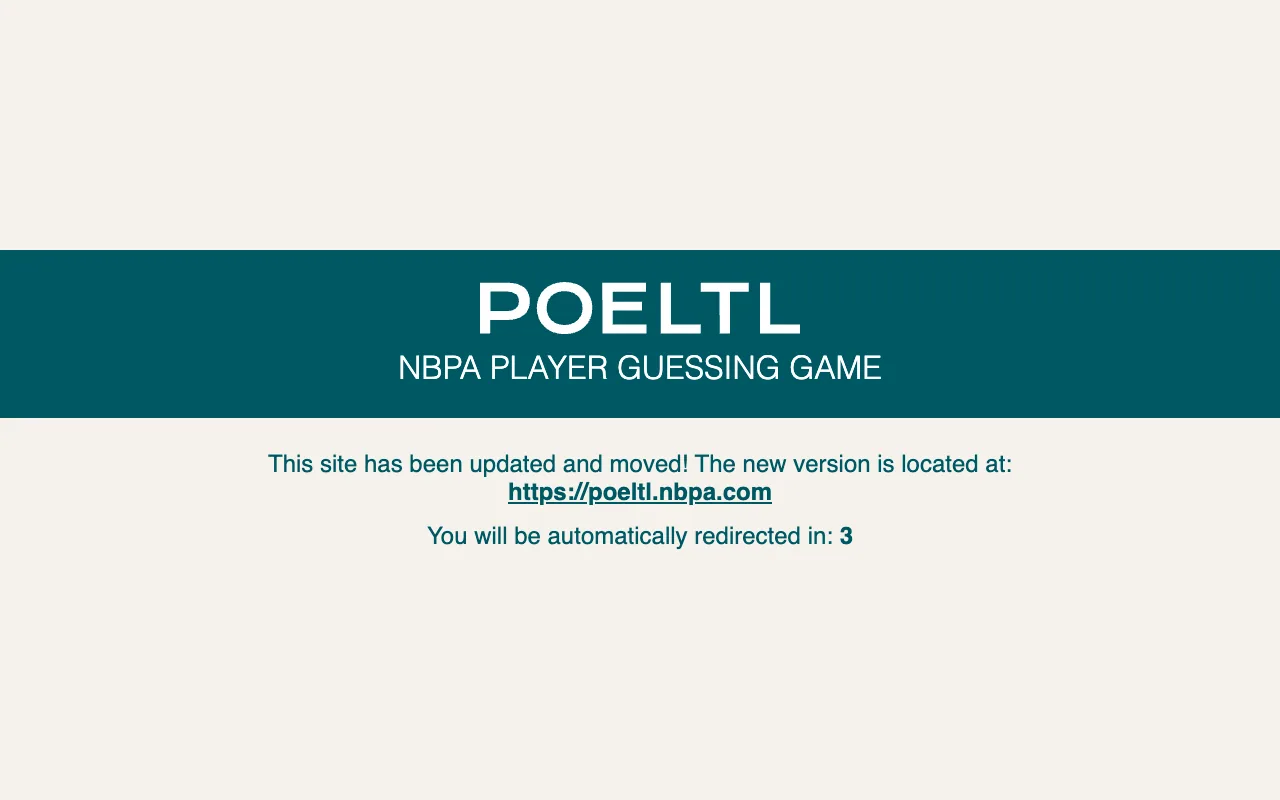 Screenshot of Poeltl — a game like Wordle