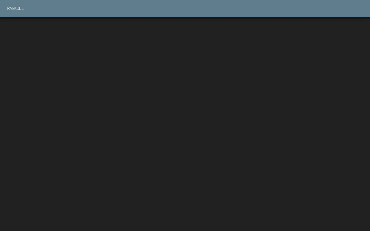 Screenshot of Rankdle — a game like Wordle
