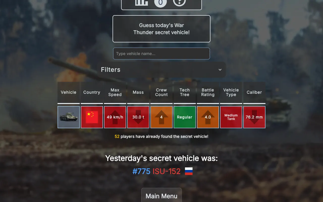 Screenshot of Wardle — a game like Wordle