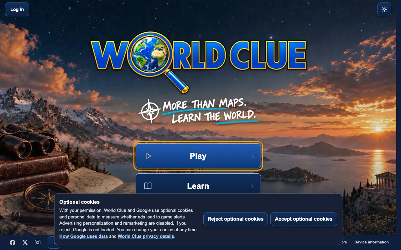 Screenshot of World Clue — a game like Wordle