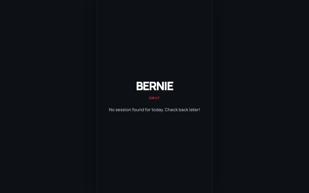 Screenshot of Bernie Daily — a game like Wordle