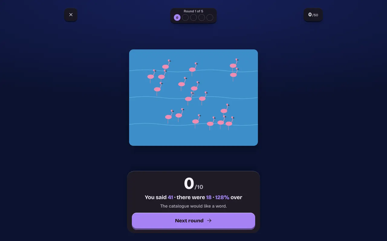 Screenshot of Counted — a game like Wordle
