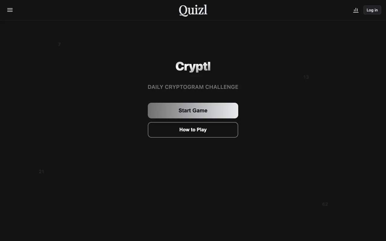 Screenshot of Cryptl — a game like Wordle