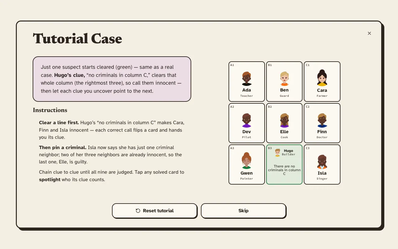 Screenshot of Griductive — a game like Wordle