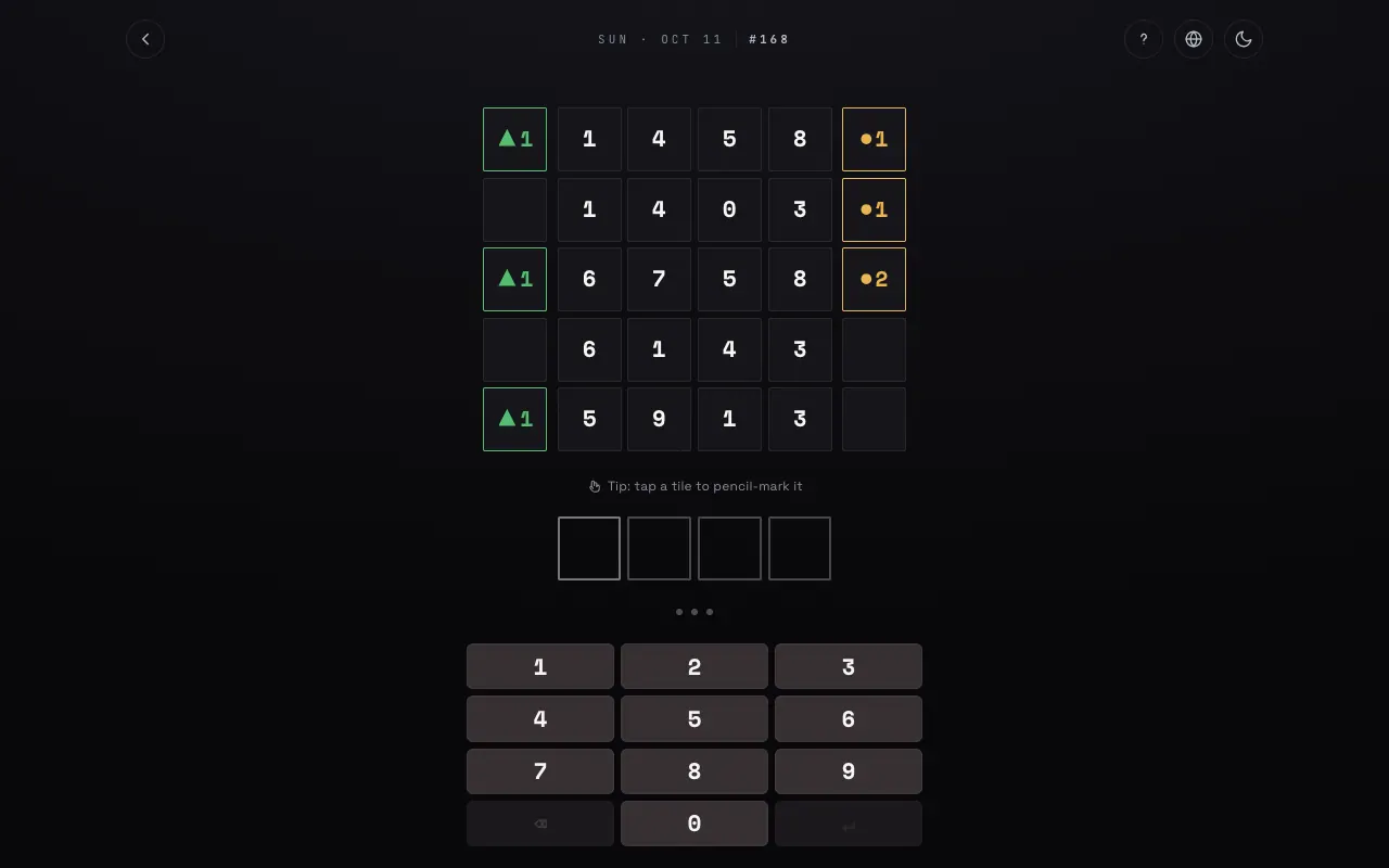 Screenshot of Kode — a game like Wordle