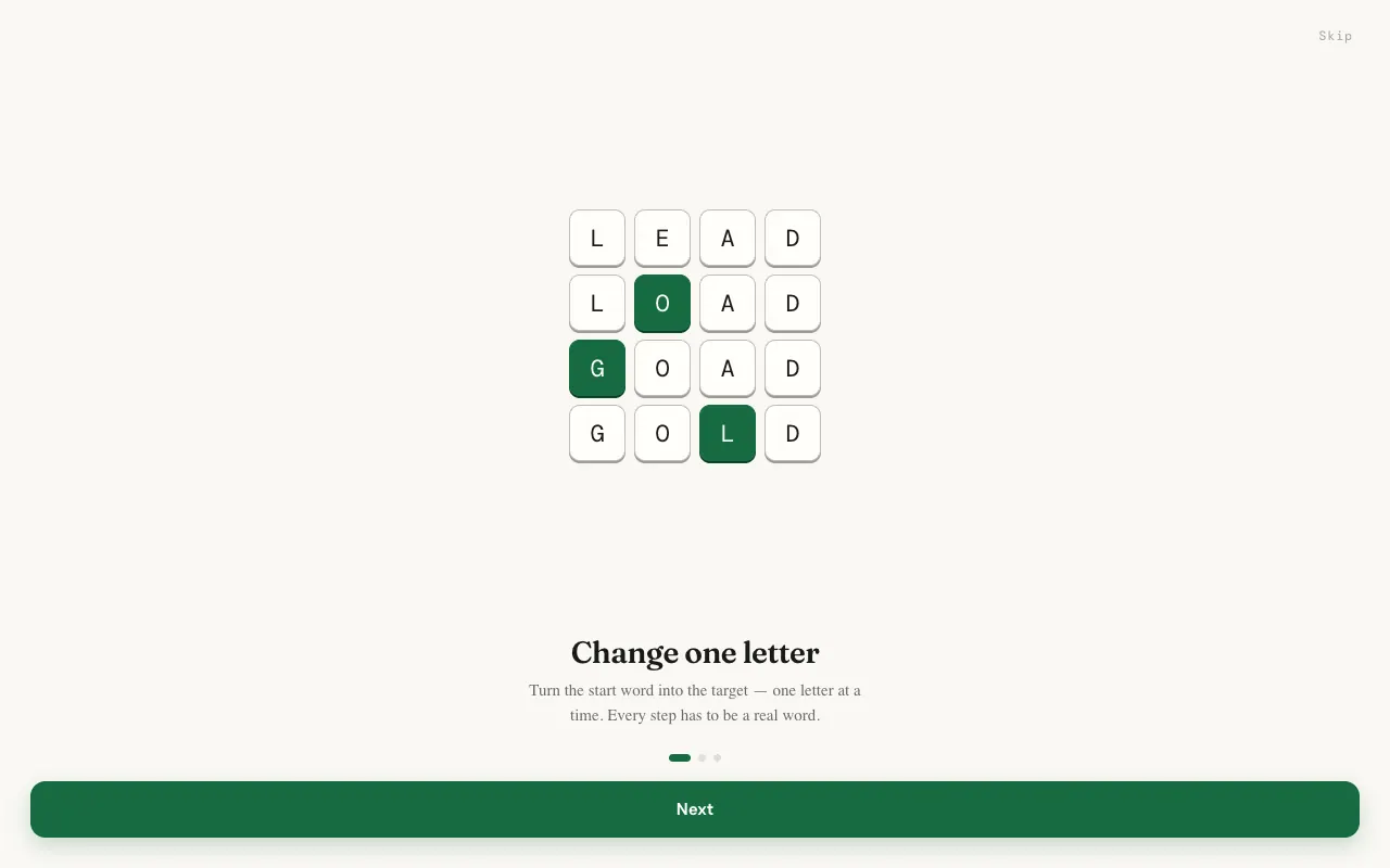 Screenshot of Morphl — a game like Wordle