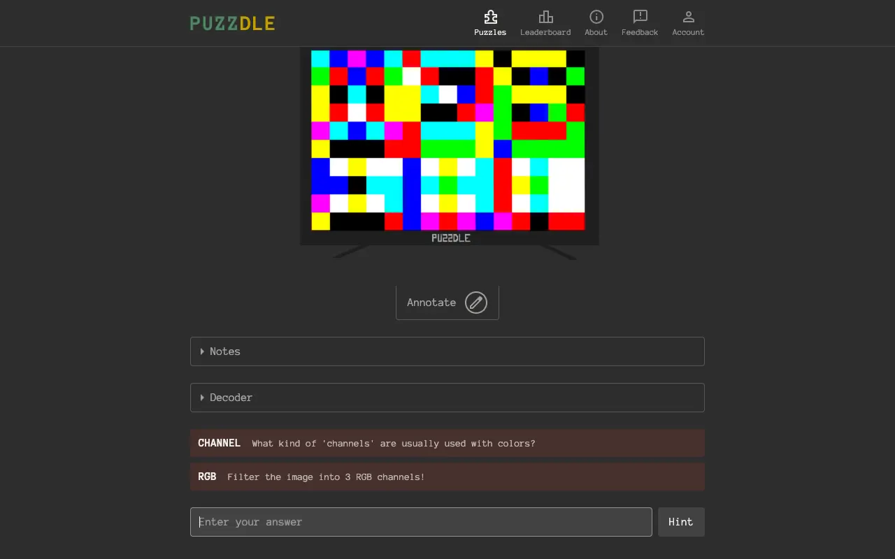 Screenshot of PUZZDLE — a game like Wordle