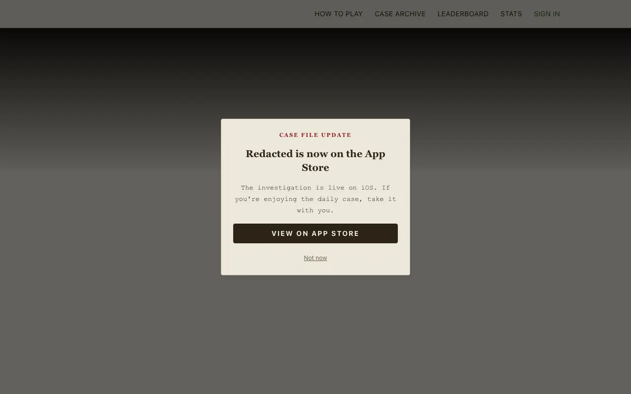 Screenshot of Redacted — a game like Wordle