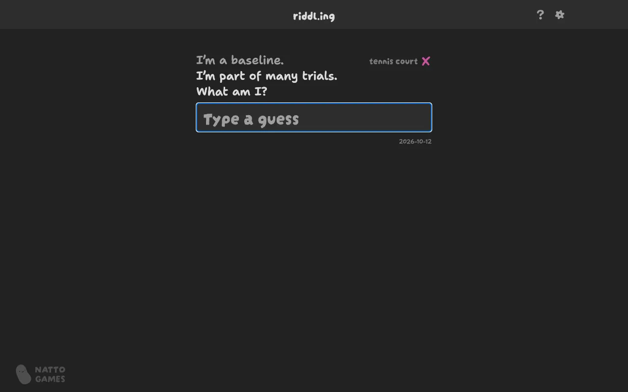 Screenshot of Riddling — a game like Wordle