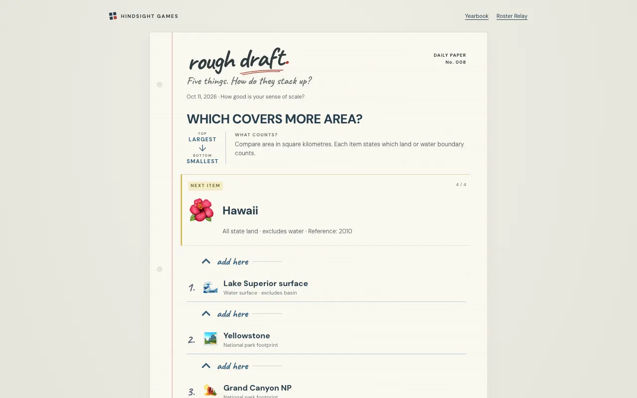 Screenshot of Rough Draft — a game like Wordle