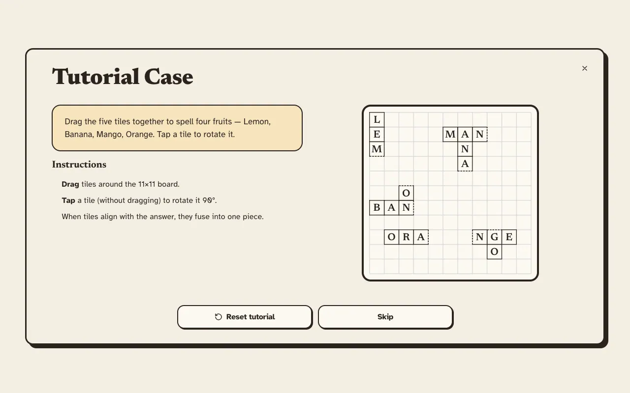 Screenshot of Tilerdle — a game like Wordle