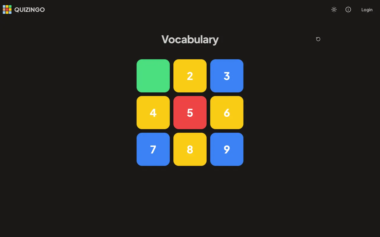 Screenshot of Vocabulary — a game like Wordle